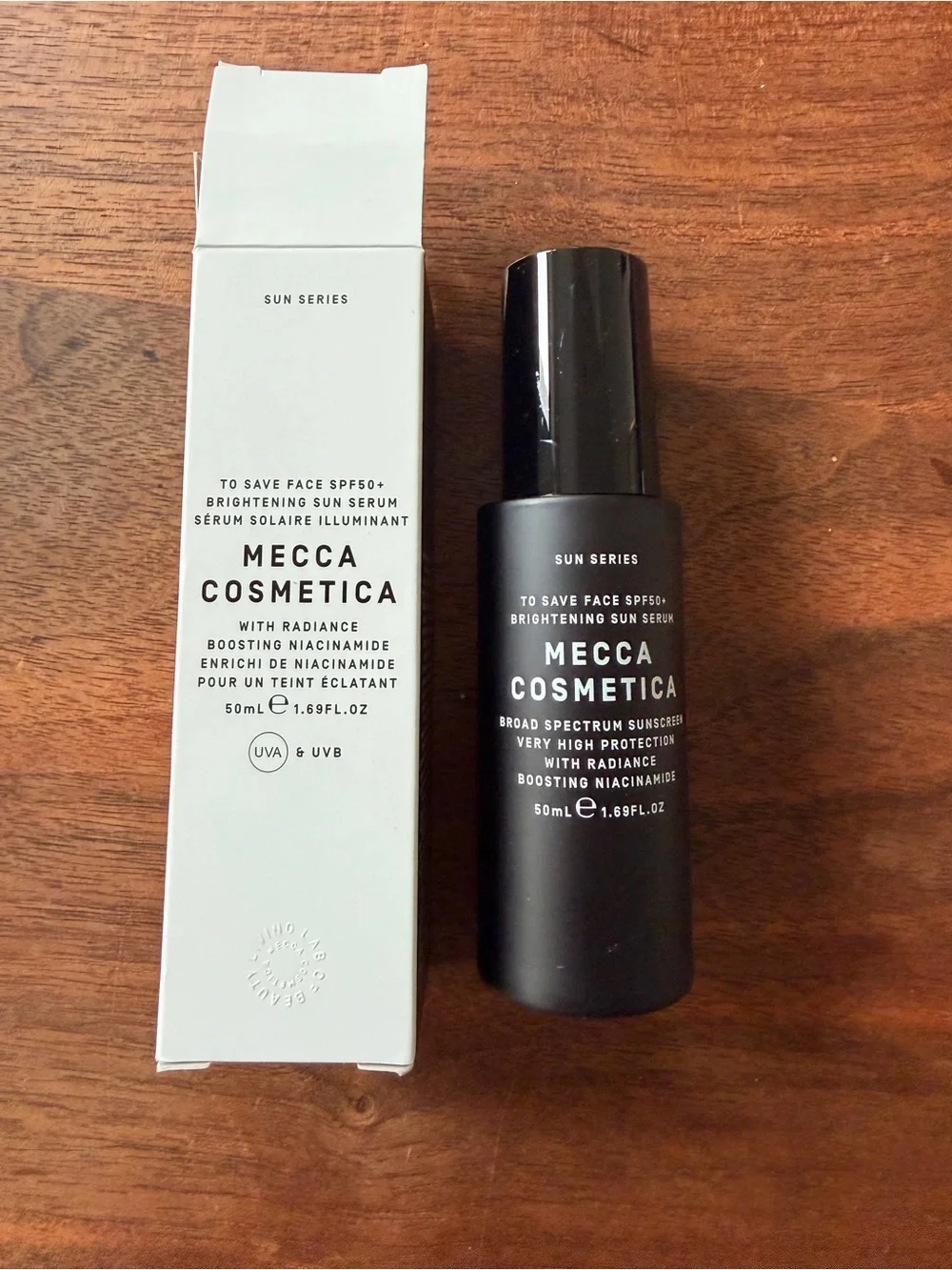 NWT Mecca Cosmetics To Save Face SPF50+ Brightening Sun Serum